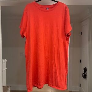 OLD NAVY - Tomato Red 100% Cotton T-shirt Mini Dress - Size XXL